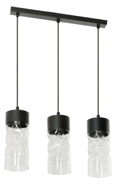 Szklana potrójna lampa wisząca nad stół - 3X EX501 M9-Z70