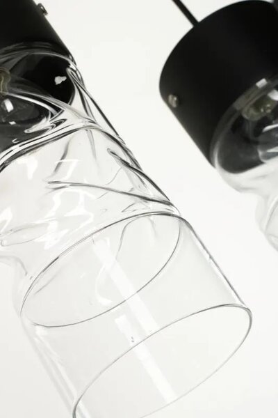 Szklana potrójna lampa wisząca nad stół - 3X EX501 M9-Z70