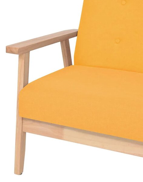 Żółty trzyczęściowy zestaw wypoczynkowy w stylu vintage P9-B86