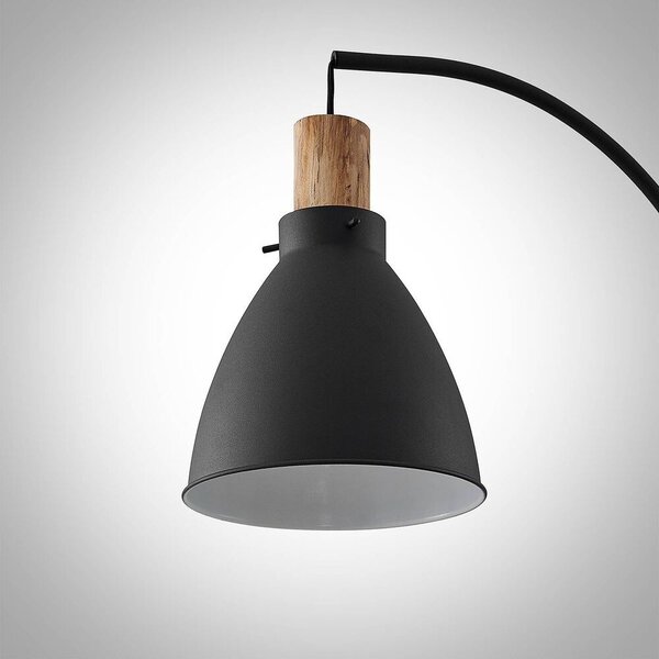 Lindby - Trebale Lampa Podłogowa Black/Light Wood