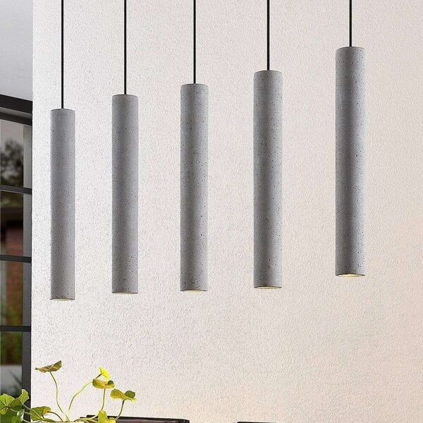 Lindby - Concretto 5 Lampa Wisząca Concrete