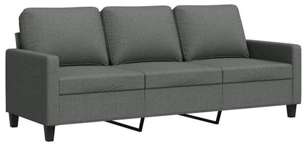 Sofa 3-osobowa, ciemnoszara, 180 cm, tapicerowana tkaninÄ