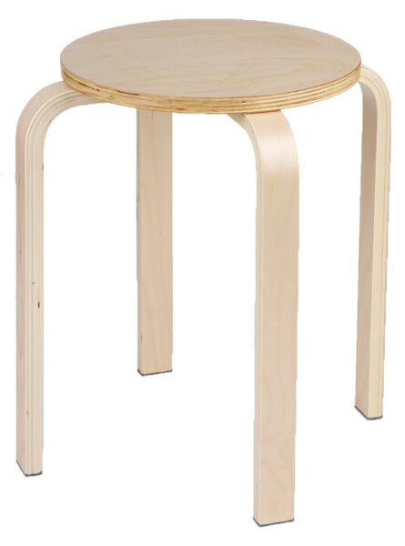 Taboret YTS - drewniany stołek w stylu skandynawskim, do kuchni, przedpokoju czy łazienki