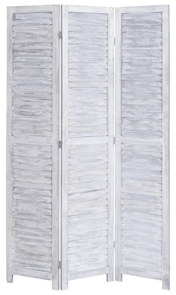 Parawan 3-panelowy, szary, 105 x 165 cm, drewniany