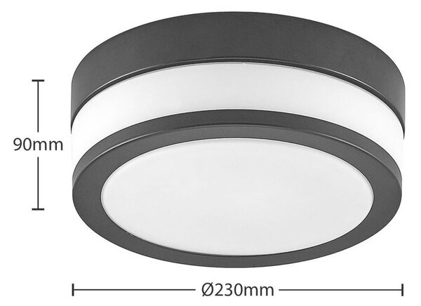 Lindby - Flavi Lampa Sufitowa Ø23 Black/White