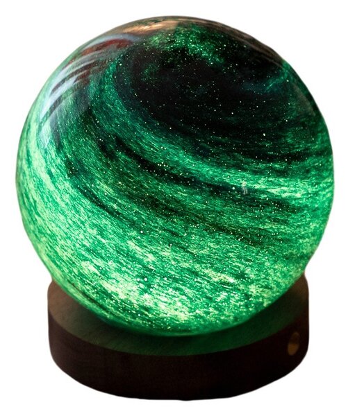 Ciemnobrązowa/w ciemnym naturalnym kolorze dekoracja świetlna na USB ø 8 cm Stellar Ocean – Gingko