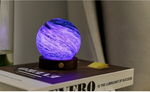 Ciemnobrązowa/w ciemnym naturalnym kolorze dekoracja świetlna na USB ø 8 cm Stellar Ocean – Gingko