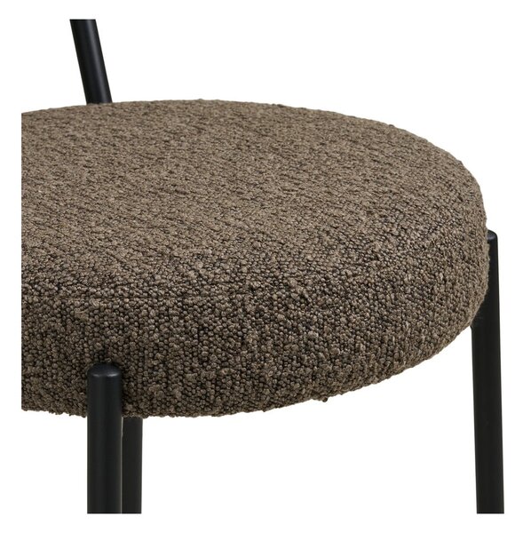 Brązowy tapicerowany hoker (wysokość siedziska 65 cm) Badalona – House Nordic