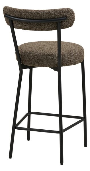 Brązowy tapicerowany hoker (wysokość siedziska 65 cm) Badalona – House Nordic