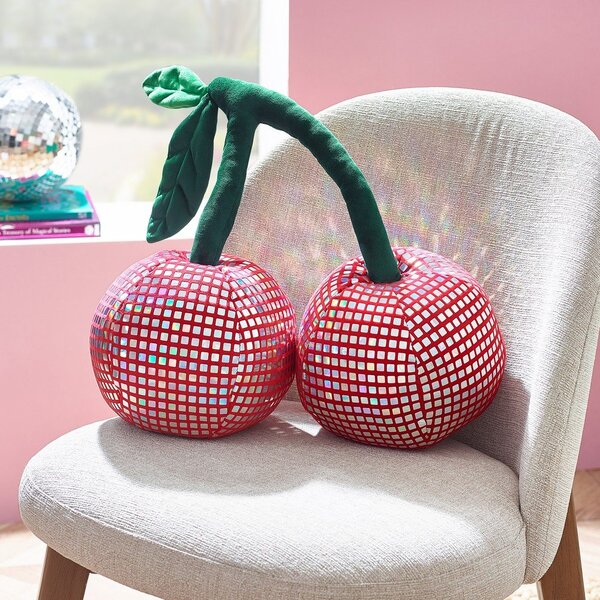 Pluszowa poduszka dekoracyjna 25x30 cm Disco Cherries – Catherine Lansfield