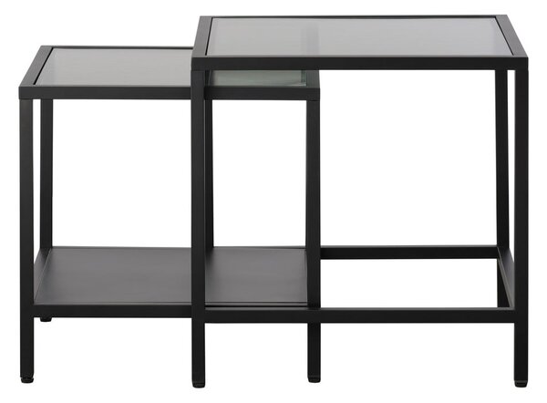 Szklane stoliki zestaw 2 szt. 50x50 cm Bronco – Unique Furniture