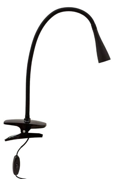 Lindby - Baris LED Lampa Biurkowa z Klipsem Black Lindby