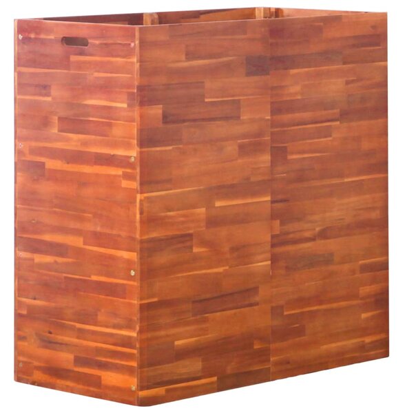 Podwyższona donica z drewna akacjowego, 100 x 50 x 100 cm
