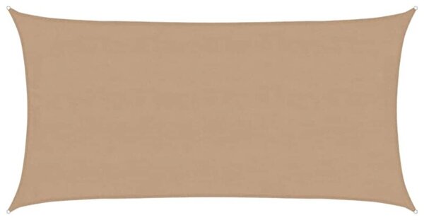 Żagiel przeciwsłoneczny, 160 g/m², kolor taupe, 4x7 m, hdpe