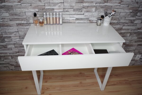 Toaletka / konsola "VOGA" biała połysk 90cm, białe U