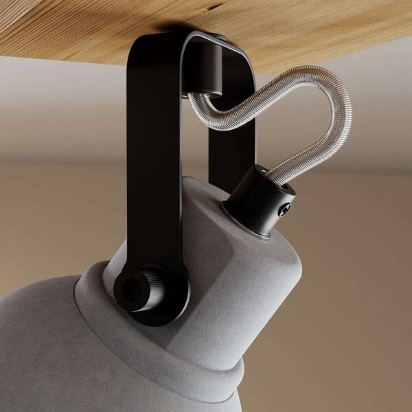 Lindby - Mirka 2 Lampa Sufitowa Grey/Dark Wood