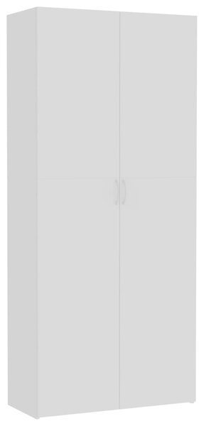 Szafa, biała, 80 x 35,5 x 180 cm, płyta wiórowa