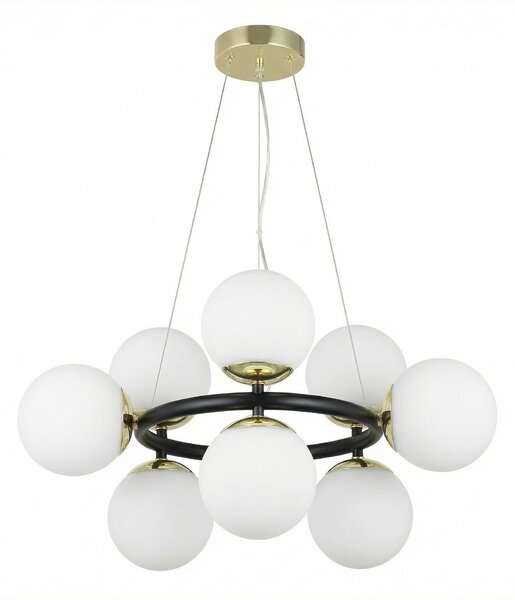 NOWOCZESNA LAMPA WISZĄCA CZARNO-ZŁOTA LEDO W9
