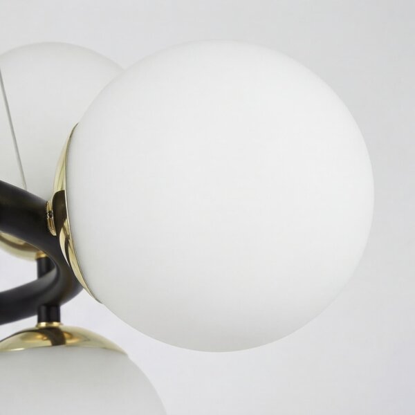 NOWOCZESNA LAMPA WISZĄCA CZARNO-ZŁOTA LEDO W9