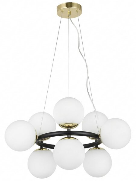 NOWOCZESNA LAMPA WISZĄCA CZARNO-ZŁOTA LEDO W9