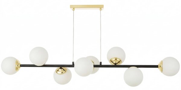 NOWOCZESNA LAMPA WISZĄCA CZARNO-ZŁOTA FINO W8