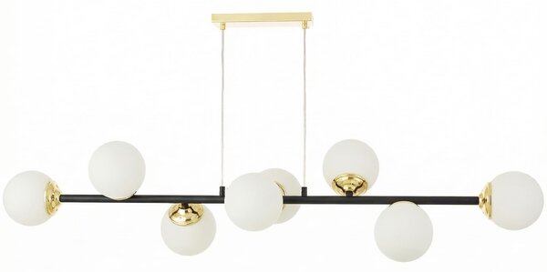 NOWOCZESNA LAMPA WISZĄCA CZARNO-ZŁOTA FINO W8
