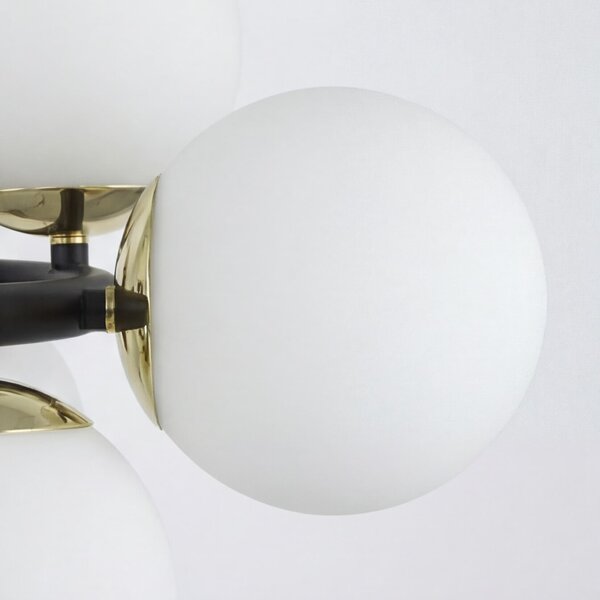 NOWOCZESNA LAMPA WISZĄCA CZARNO-ZŁOTA LEDO W12