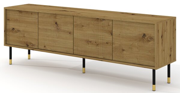 Frezowana szafka rtv dąb artisan R0-B50