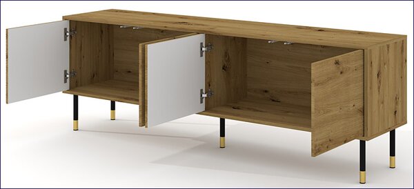 Frezowana szafka rtv dąb artisan R0-B50