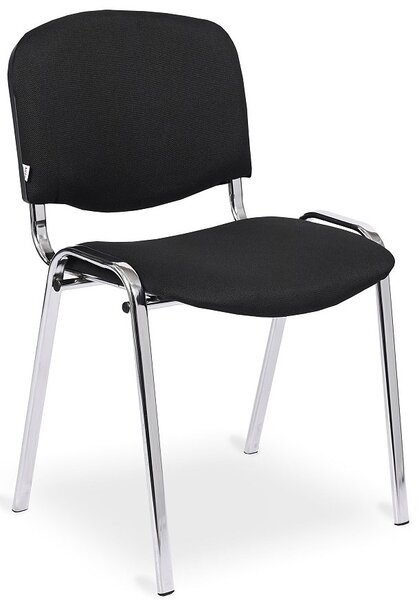 Czarne Chromowane Krzesło Konferencyjne G0-G64