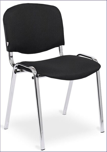 Czarne Chromowane Krzesło Konferencyjne G0-G64