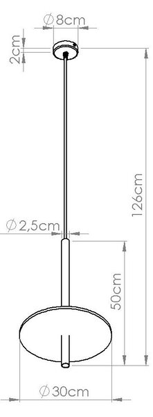 Czarna/beżowa metalowa lampa wisząca ø 30 cm Rilu – Sollux