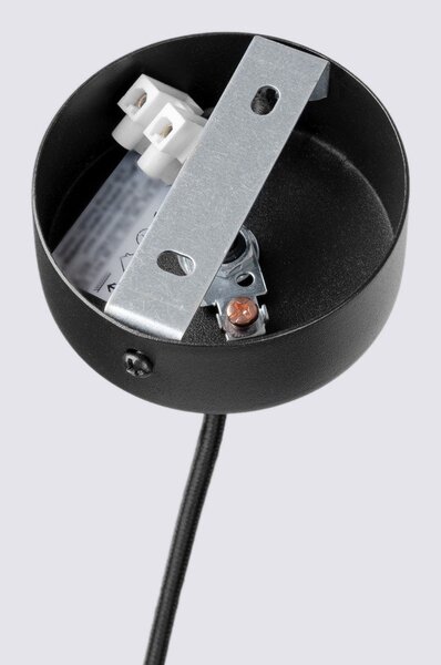 Czarna/beżowa metalowa lampa wisząca ø 30 cm Rilu – Sollux