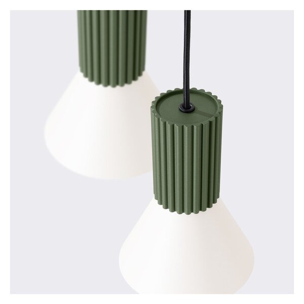 Zielona metalowa lampa wisząca ø 30 cm Niru – Sollux