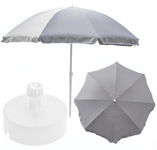 Parasol ogrodowy plaowy 240cm duy amany z podstaw stojak okrgy zestaw