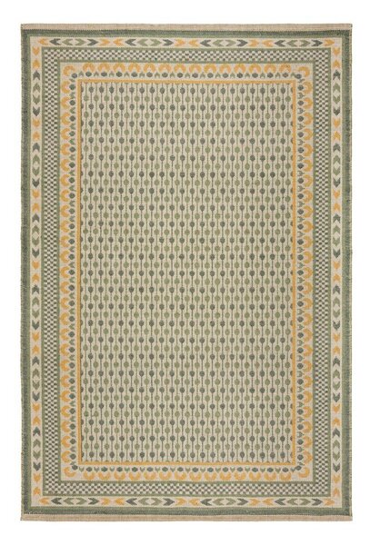 Zielony dywan z mieszanki juty 200x290 cm Mara Jute Border – Flair Rugs