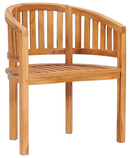 Krzesło w kształcie banana, lite drewno tekowe