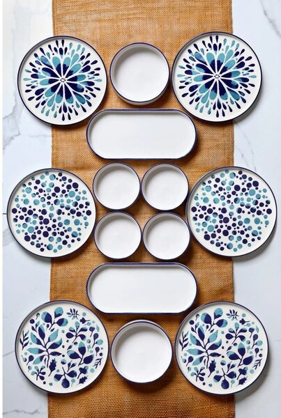 Ceramiczny zestaw talerzy 14 szt. – Hermia