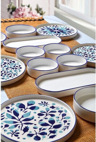 Ceramiczny zestaw talerzy 14 szt. – Hermia