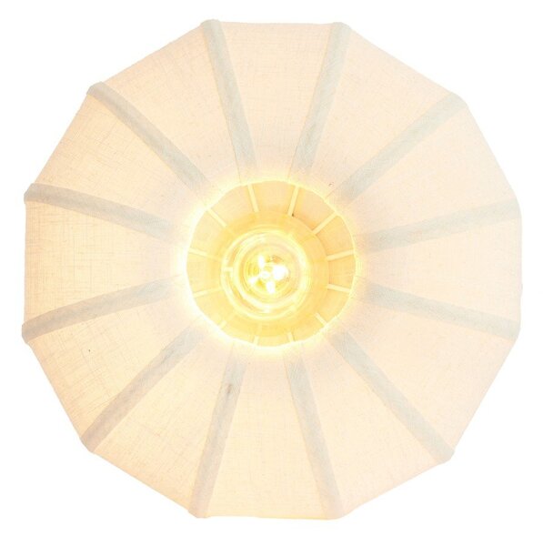 Kremowa lampa sufitowa z tekstylnym kloszem ø 40 cm Zosia – Light & Living