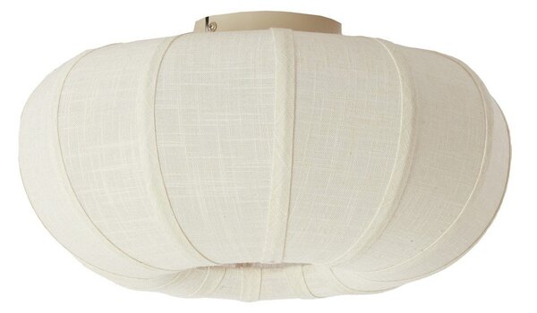 Kremowa lampa sufitowa z tekstylnym kloszem ø 40 cm Zosia – Light & Living