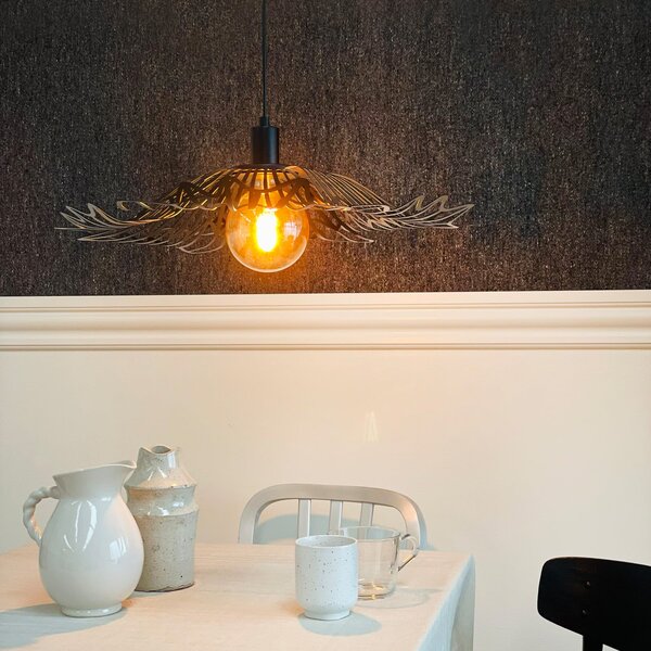Lampa Wisząca Dyberg Larsen, Flora, ściemnialny, czarny, salon, metal, design