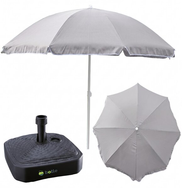Parasol ogrodowy plaowy 240cm duy amany z podstaw stojak kwadrat zestaw