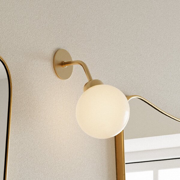 Lampa Ścienna Nuura Aps, Apiales, ściemnialny, złoty | mosiężny, salon, szkło, skandynawski