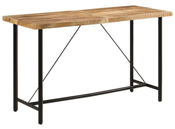 Stolik barowy, 180x70x107 cm, lite drewno mango i żelazo
