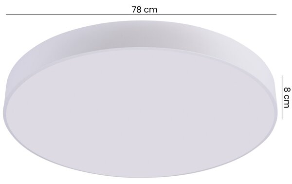 NOWOCZESNA LAMPA SUFITOWA PLAFON BIAŁY ORBO D78