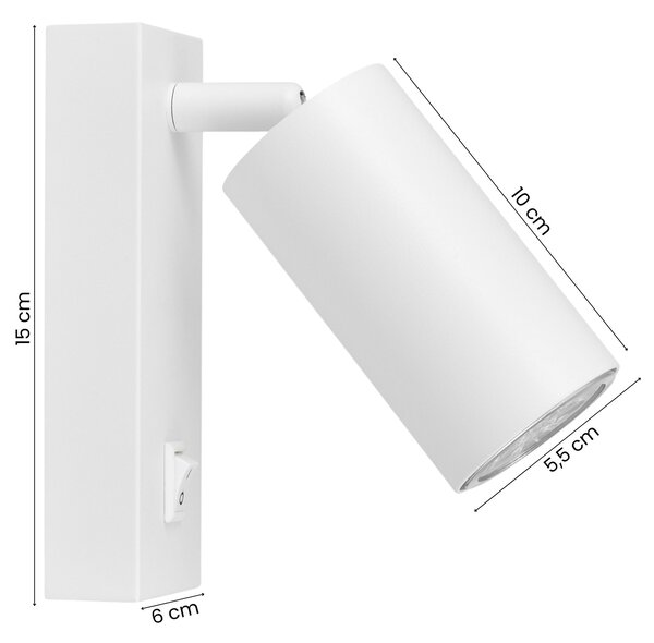 LAMPA ŚCIENNA KINKIET NOWOCZESNY BIAŁY NEO PRO