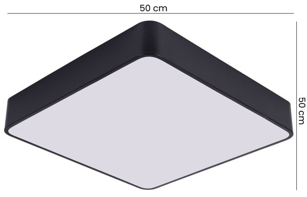 NOWOCZESNA LAMPA SUFITOWA PLAFON CZARNY CUBO D50