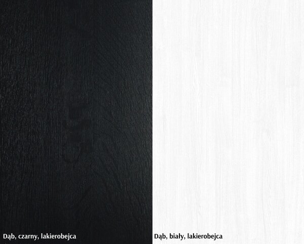 Komoda dębowa Elegant Wood II, typu box - przepiękna drewniana pomalowana na czarno komoda, która wypełni każde wnętrze