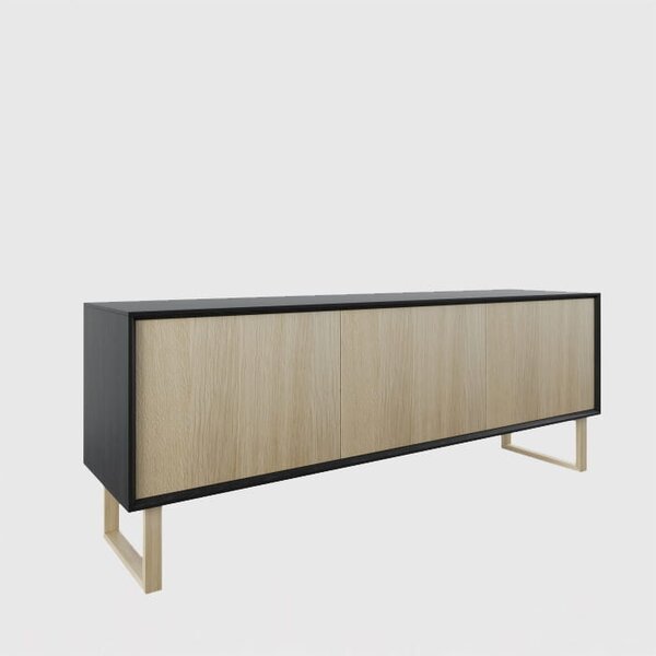 Szafka dębowa RTV Elegant Wood II - solidna szafka RTV na lata w 100 % z drewna